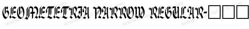 GEOMETETRIA NARROW REGULAR字体转换
